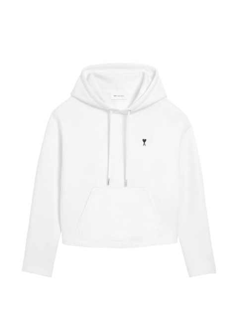 AMI Paris Ami De Coeur heart-logo cotton hoodie - White - zdjęcie produktu nr 1