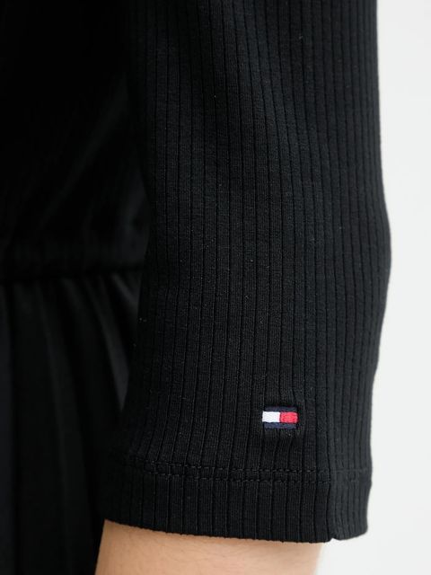 Tommy Hilfiger sukienka kolor czarny midi rozkloszowana WW0WW46138