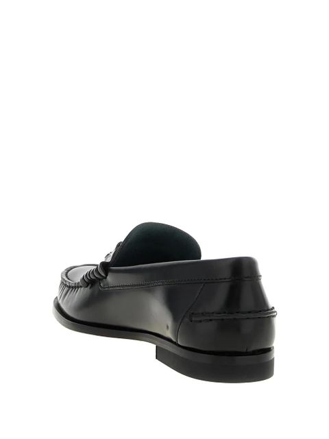Tod's hardware-leather loafers - Black