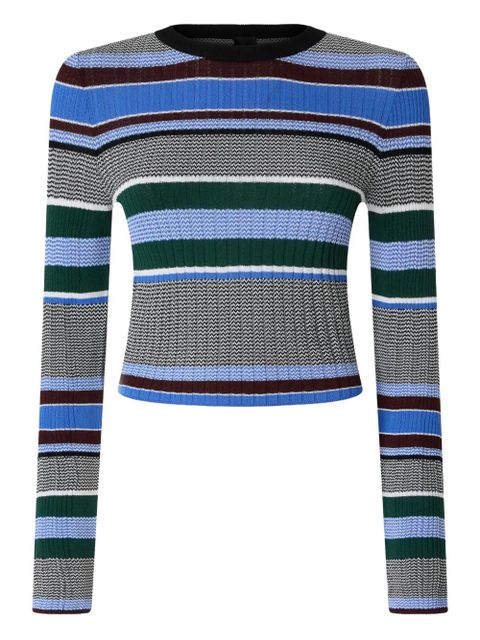 PINKO striped ribbed top - Blue - zdjęcie produktu nr 1