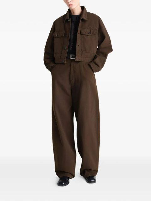LEMAIRE twill cropped blouson - Brown - zdjęcie produktu nr 2