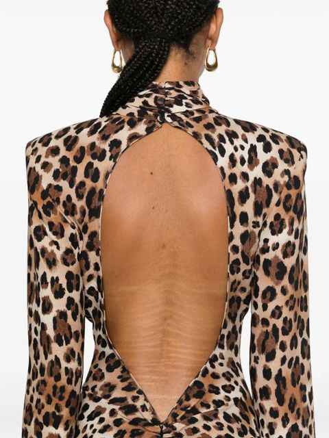 Rowen Rose leopard-print maxi dress - Brown