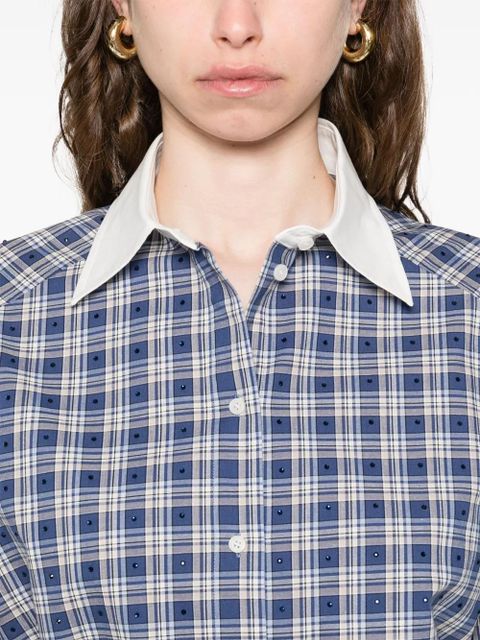 SANDRO crystal-embellished shirt - Blue