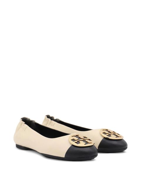 Tory Burch logo-plaque ballet flats - Neutrals