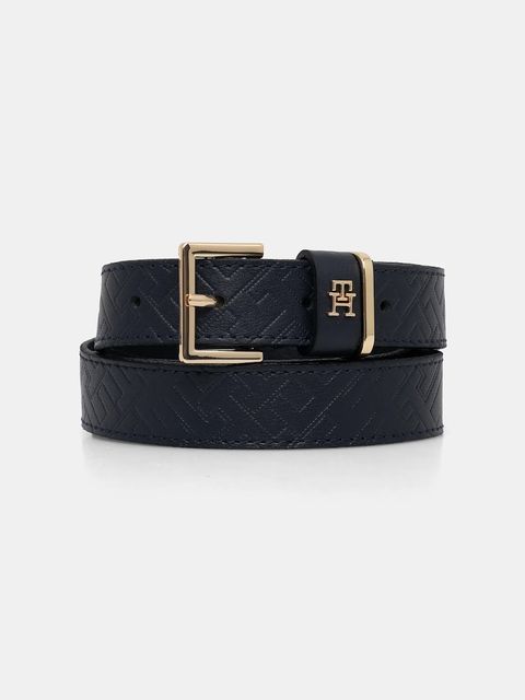 Tommy Hilfiger pasek skórzany damski kolor granatowy AW0AW17974 - zdjęcie produktu nr 1