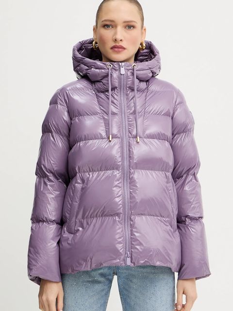 Pinko kurtka kolor fioletowy zimowa 101597 A2P7