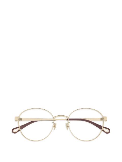 Chloé Eyewear round-frame glasses - Gold - zdjęcie produktu nr 1