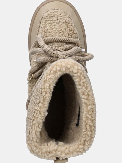 Tommy Hilfiger śniegowce FAUX SHEARLING SNOWBOOT kolor beżowy FW0FW08788