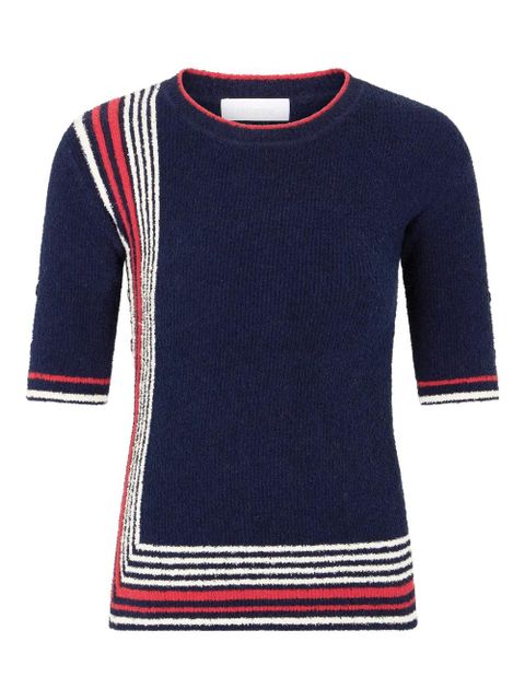 Rabanne striped knitted top - Blue - zdjęcie produktu nr 1