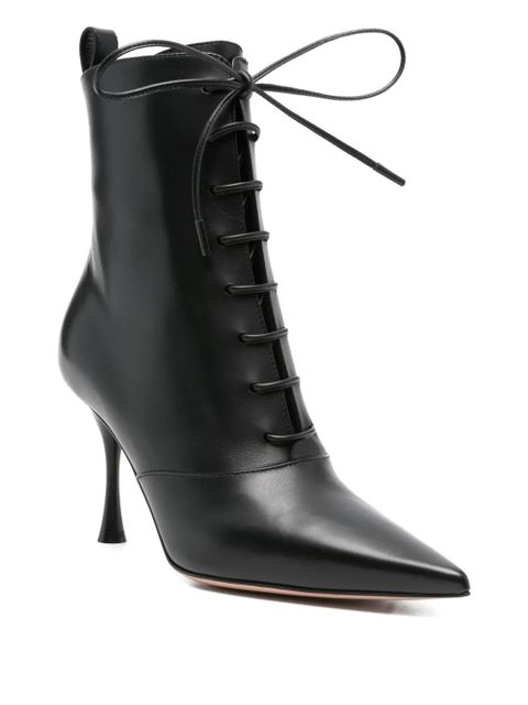 Gianvito Rossi 85mm lace-up pointed-toe boots - Black - zdjęcie produktu nr 2