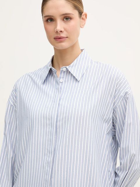 Joseph Ribkoff koszula damska kolor niebieski relaxed z kołnierzykiem klasycznym 261931 - zdjęcie produktu nr 2