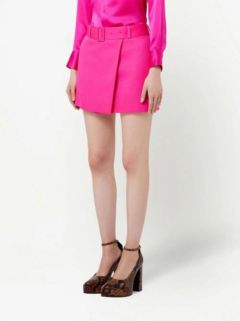 AMI Paris belted midi skirt - Pink