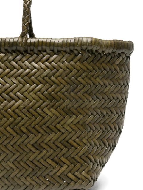 DRAGON DIFFUSION Small Bamboo Triple Jmp woven tote bag - Green
