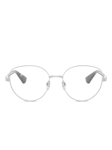 Burberry Eyewear oval-frame glasses - Silver - zdjęcie produktu nr 1