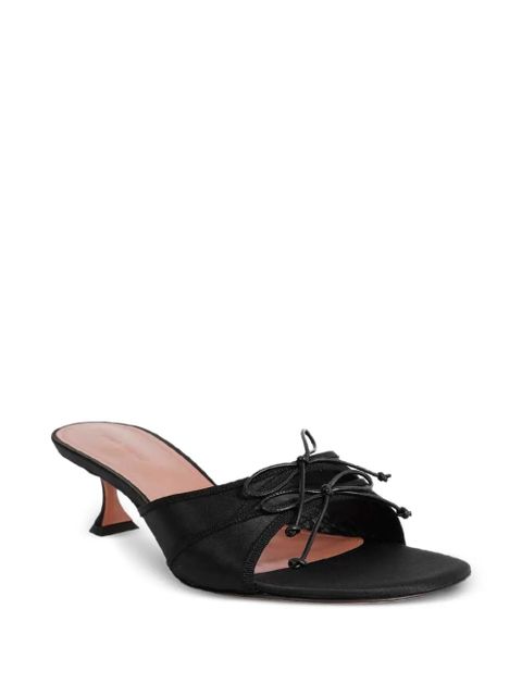 Amina Muaddi Eleonora bow-detail sandals - Black - zdjęcie produktu nr 1
