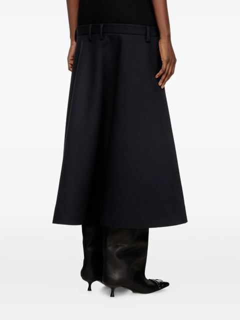 Diesel drop-waist flared skirt - Black