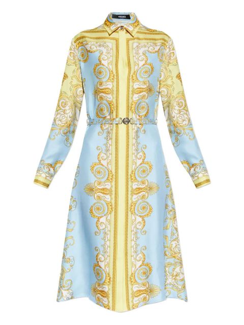 Versace Medusa-buckle printed midi dress - Blue - zdjęcie produktu nr 1