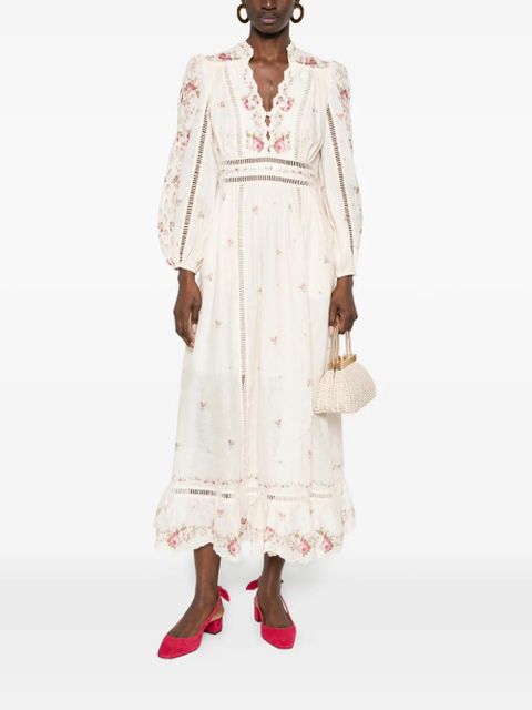 ZIMMERMANN Patience floral maxi dress - Neutrals