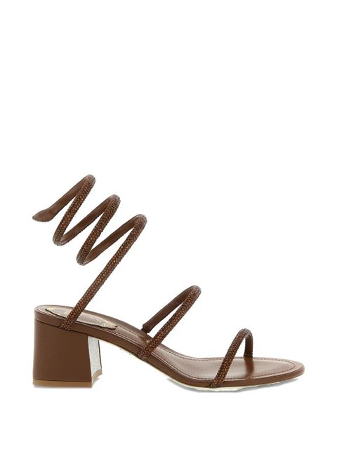 René Caovilla Cleo coiled-strap leather sandals - Brown - zdjęcie produktu nr 1