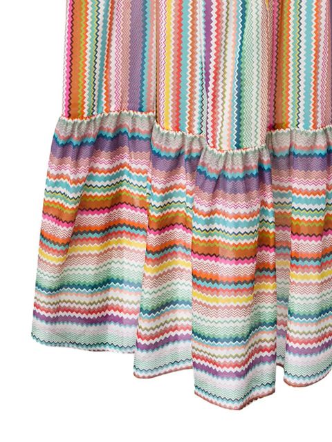 Missoni sleeveless zigzag-pattern maxi dress - White - zdjęcie produktu nr 2