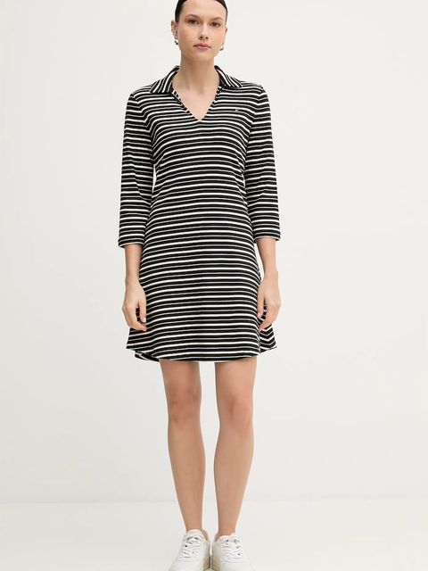 Tommy Hilfiger sukienka bawełniana kolor czarny mini rozkloszowana WW0WW47868