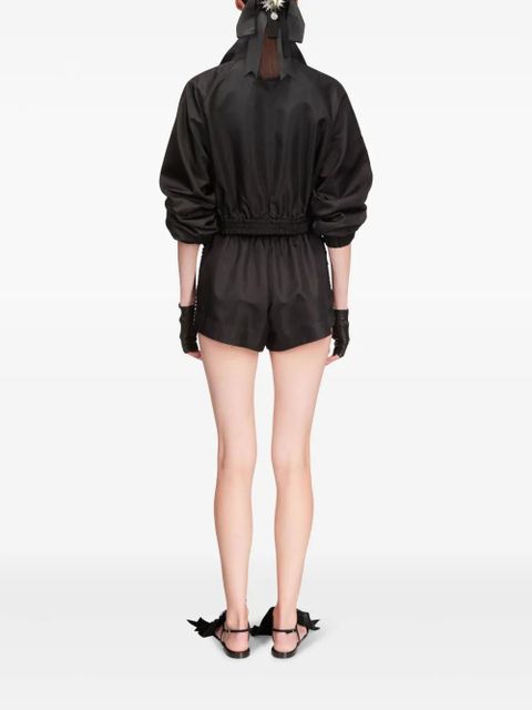 AREA crystal trim track shorts - Black