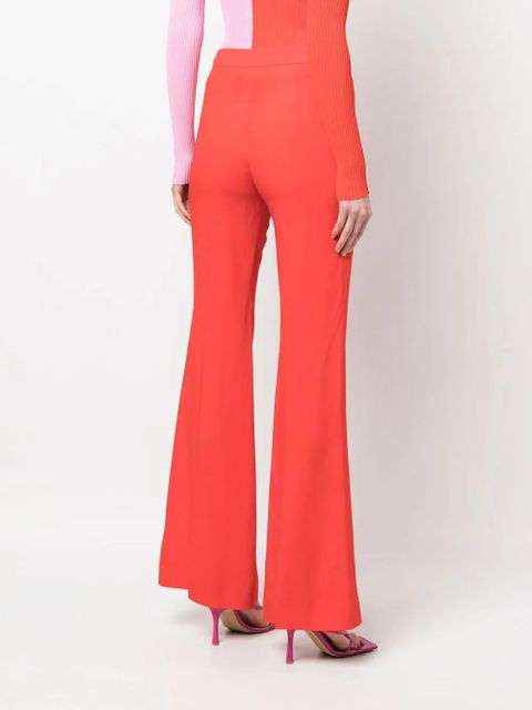 Moschino pressed-crease flared trousers