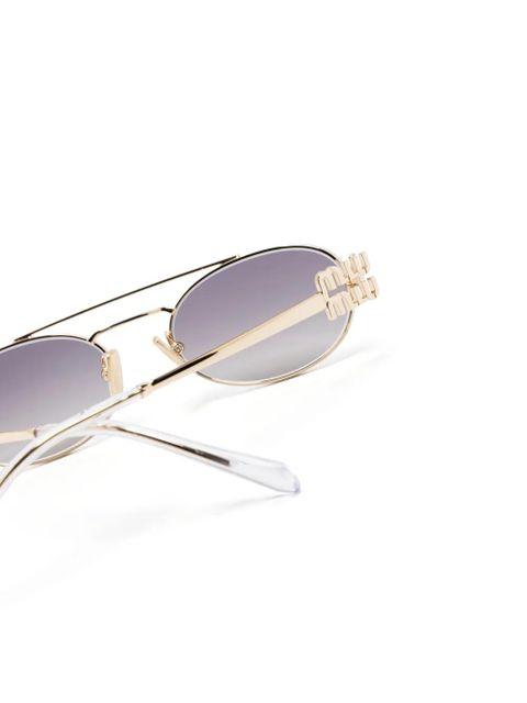 Miu Miu Eyewear oval-frame sunglasses - Gold