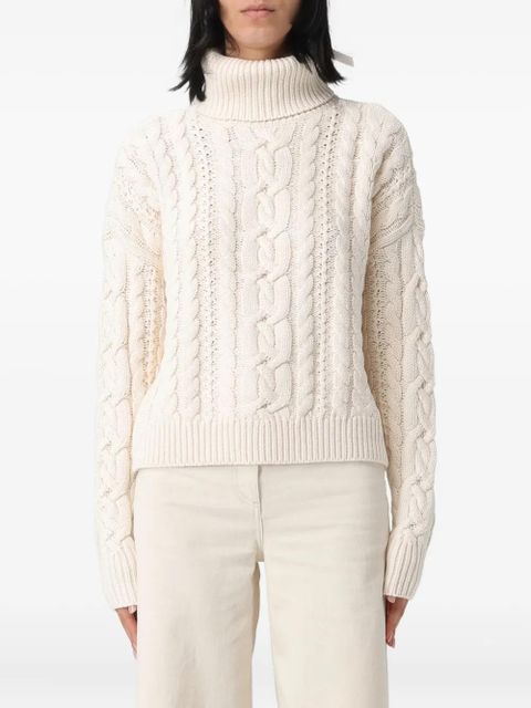Lauren Ralph Lauren cable-knit turtleneck knitwear - Neutrals - zdjęcie produktu nr 1