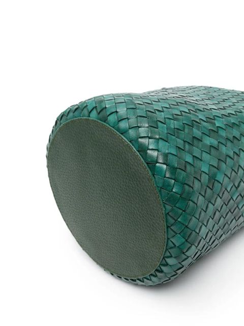 DRAGON DIFFUSION Jacky interwoven leather bucket bag - Green