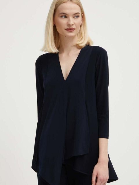 Joseph Ribkoff bluzka damska kolor granatowy gładka 161066 - zdjęcie produktu nr 1