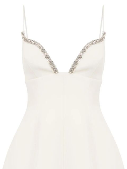 Acler Cranston embellished V-neck mini dress - White