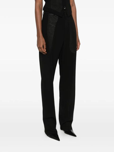 Blumarine patch wool trousers - Black