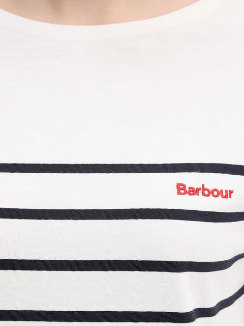 Barbour longsleeve bawełniany BRADLEY kolor beżowy LML0892