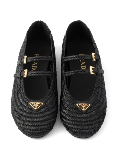 Prada crochet ballerinas shoes - Black