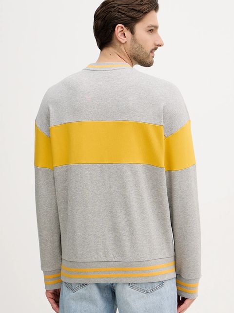 United Colors of Benetton bluza bawełniana x Stranger Things kolor szary z nadrukiem 342ZU10BA