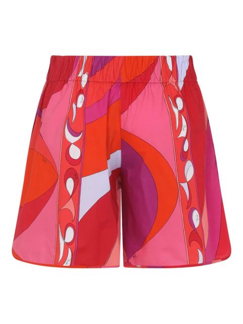 PUCCI abstract-print elastic-waist shorts - Red - zdjęcie produktu nr 2