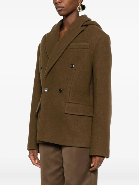 Nanushka double-breasted coat - Brown