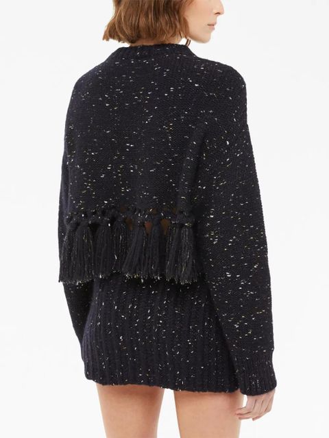 Alanui The Astral tasselled speckle-knit jumper - Blue
