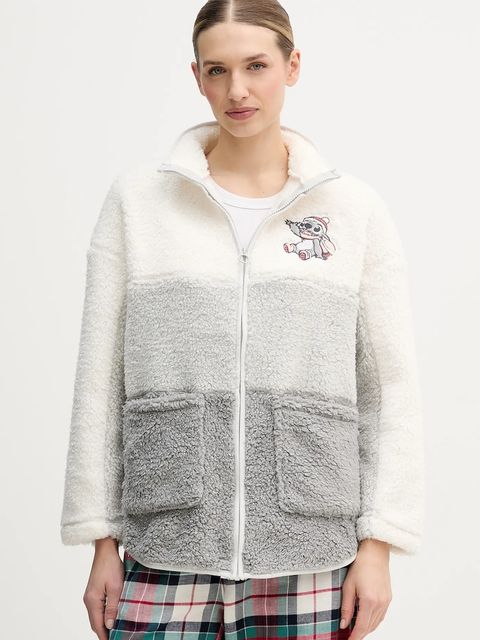 women'secret bluza piżamowa LILO & STITCH damskie kolor beżowy 4412221 - zdjęcie produktu nr 1