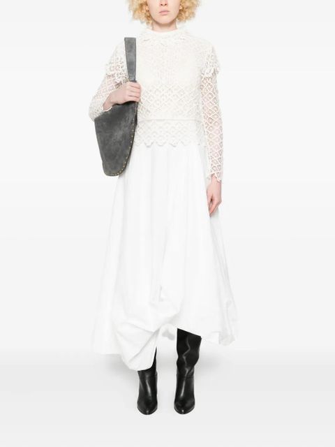 ISABEL MARANT lace-pattern long-sleeve top - White - zdjęcie produktu nr 2