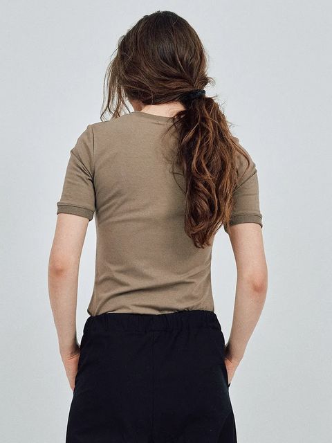 MUUV. t-shirt BASIC damska kolor zielony