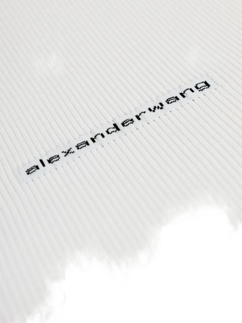 Alexander Wang jacquard-logo short-sleeve T-shirt - White