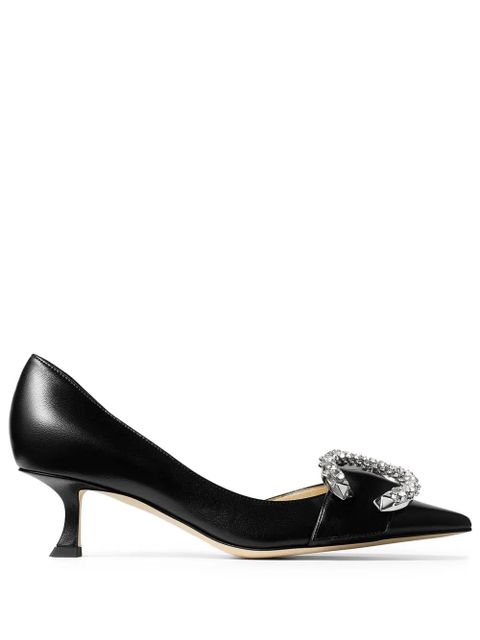 Jimmy Choo 50mm Melva Dorsay leather pumps - Black - zdjęcie produktu nr 1