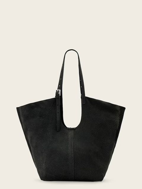 AllSaints torebka skórzana ARA kolor szary W285XD - zdjęcie produktu nr 1