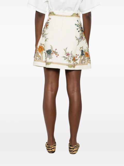 ALEMAIS floral-print mini skirt - Neutrals