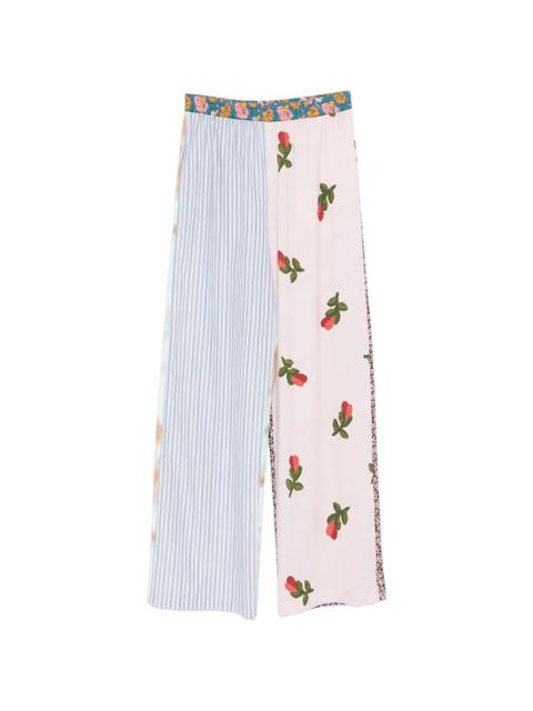 Moschino floral-print palazzo pants - Pink - zdjęcie produktu nr 1