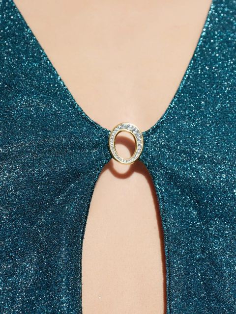 Oséree ring halterneck top - Blue