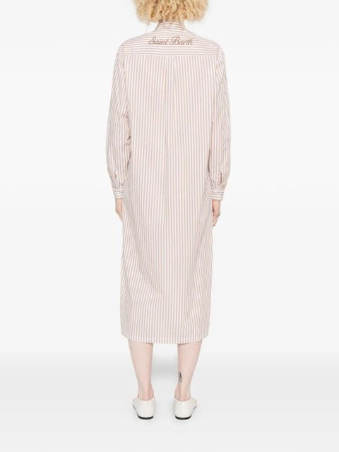 MC2 Saint Barth Adeline striped midi dress - Neutrals