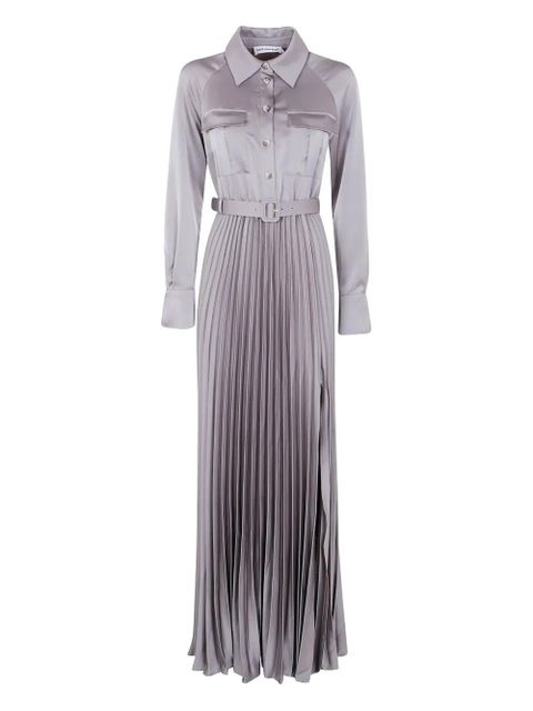 Self-Portrait pleated shirt dress - Grey - zdjęcie produktu nr 1